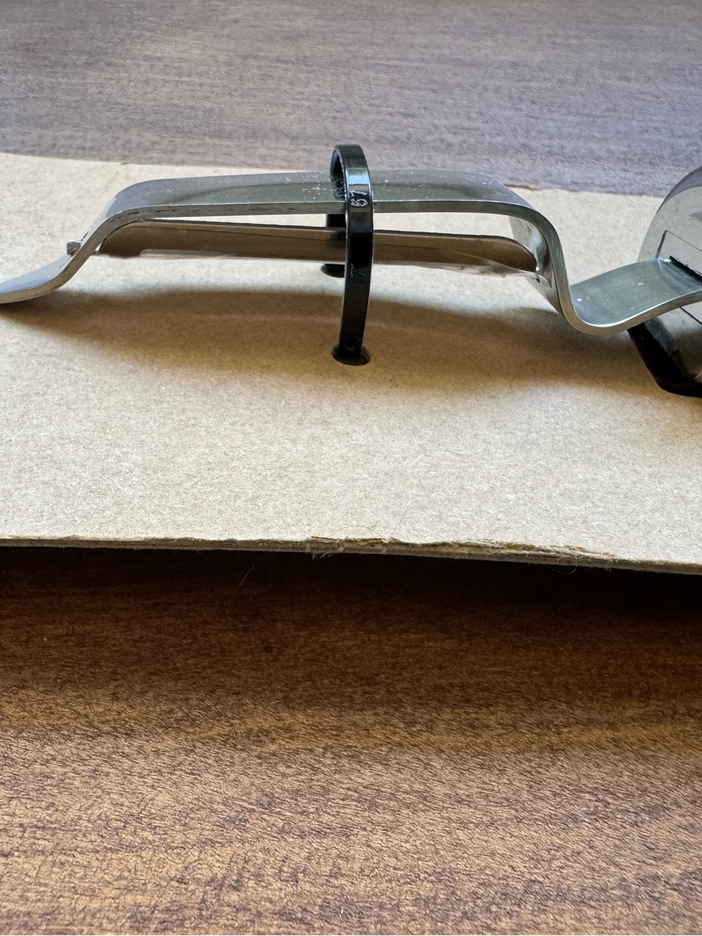 RAE DUNN Wood-Handle Stainless Steel Peeler - Brown and Silver - Picture 2 of 4